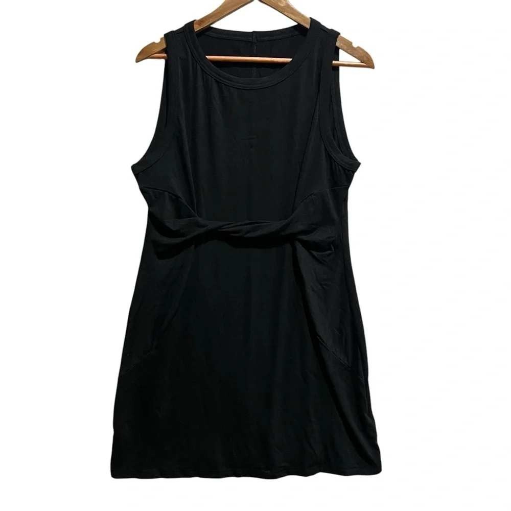 Cupshe Womens Black Sleeveless Twist Front Cover Up Dress Large NWT